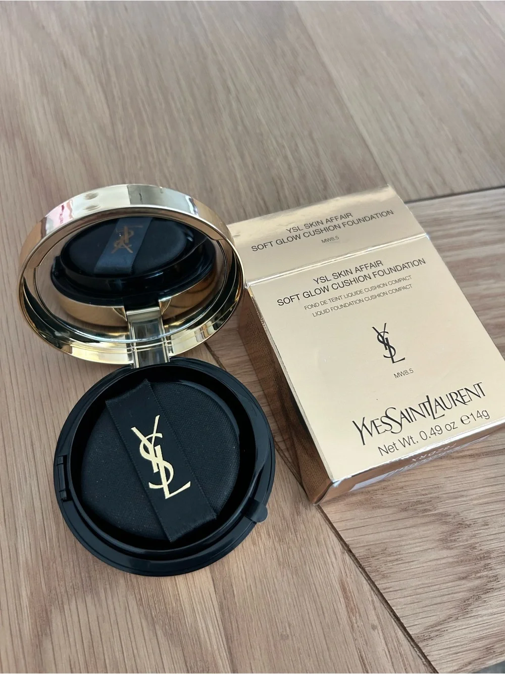 New YSL Skin Affair Soft Glow Cushion Foundation MW8.5